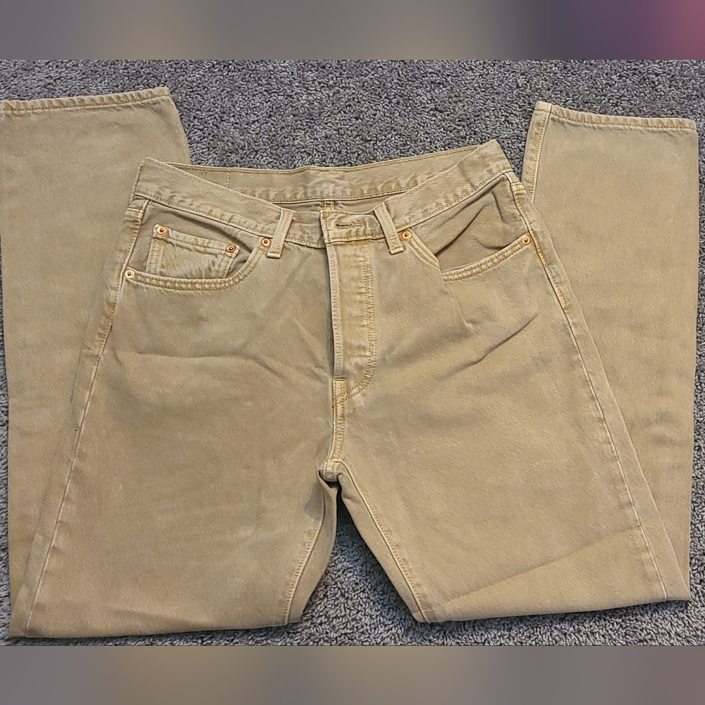 Levi's Tan Brown Straight Jeans Classic Style 501